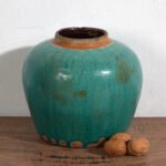 Antieke turquoise groene vaas (ca. 1820) #44 – Vazen (photo 6 of 34)