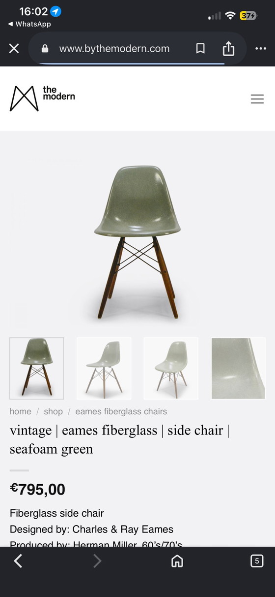 Image 1 of Vitra Esmee fiberglass chairs 1950 x4