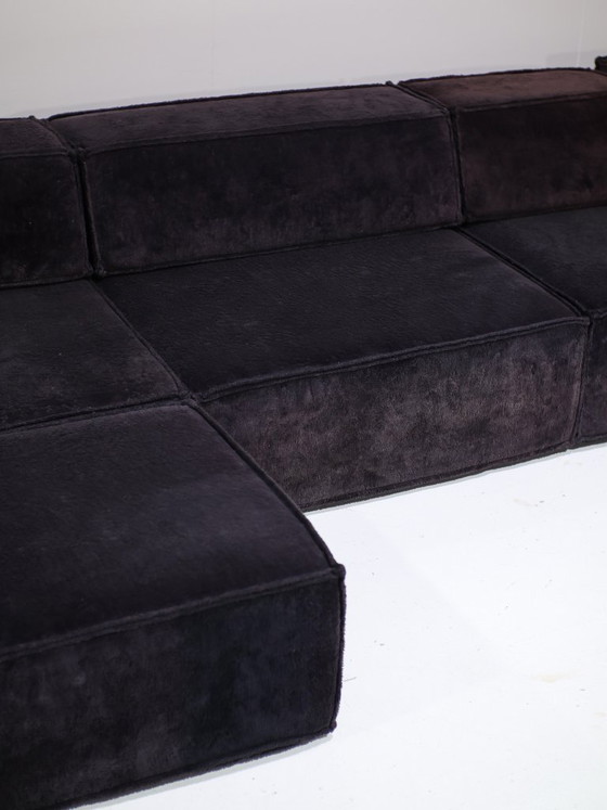 Image 1 of COR Trio modular sofa landscape sofa purple brown 1970s