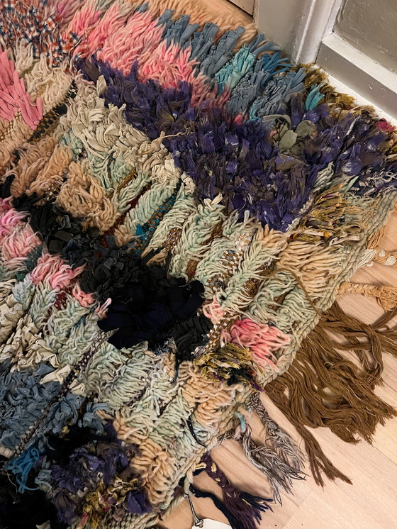Image 1 of Neuf avec étiquette ! Tapis vintage berbère tissé à la main Boucherouite