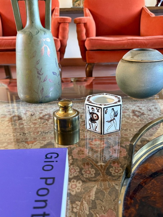 Image 1 of Briquet de table en laiton, en forme de poids, Mauro Manetti, Italie, 1970