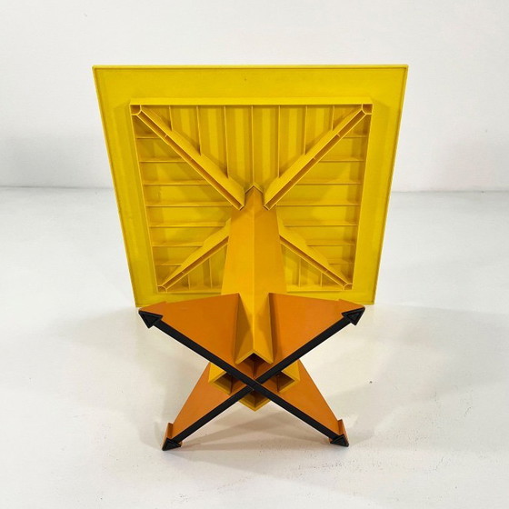 Image 1 of Yellow Dining Table Model 4310 by Anna Castelli Ferrieri for Kartell, 1980s