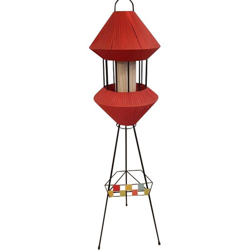 Vintage vloerlamp op statief, Italië 1950