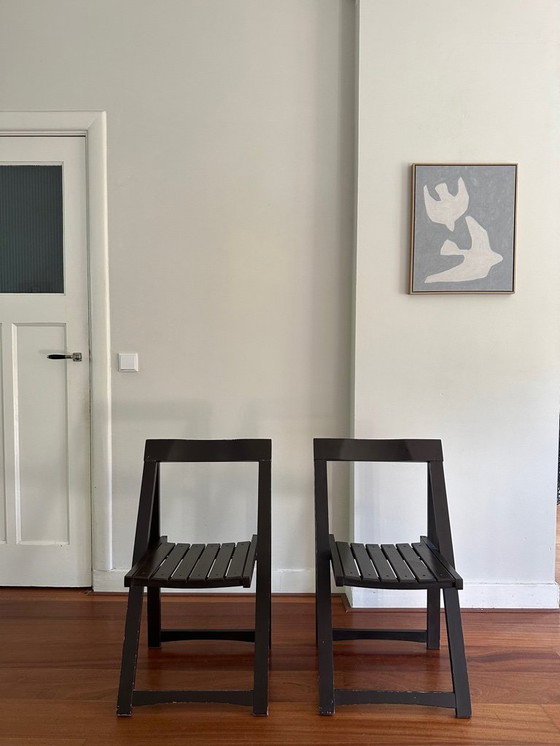 Image 1 of 2x vintage Aldo Jacober folding chairs