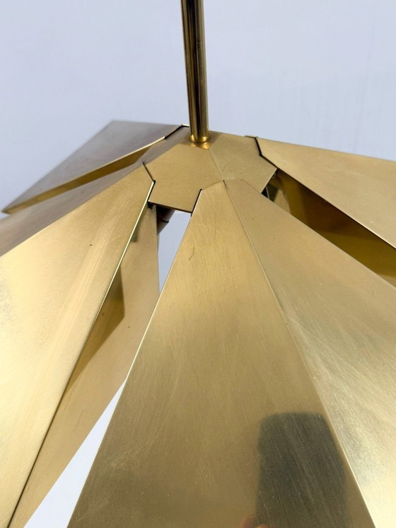 Image 1 of Lampada a sospensione/soffitto in ottone di Vereinigte Werkstätten, Germania, anni '70