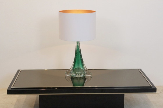 Handgefertigte Boussu Transluzent Glas Tischlampe, Tischlampen, Gold (Foto 6 von 9)