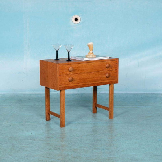 Image 1 of Minimalist chest of drawers oak blond Scandinavian vintage chest
