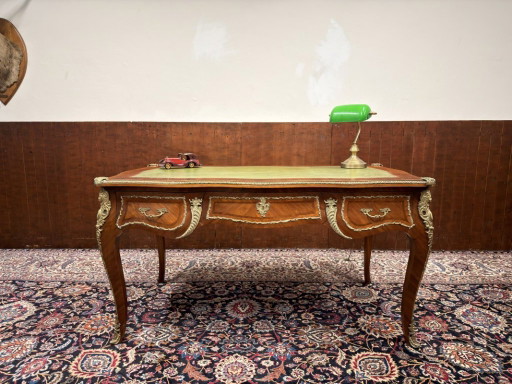 Scrivania antica francese Luigi XIV – bureau, Leather, Wood