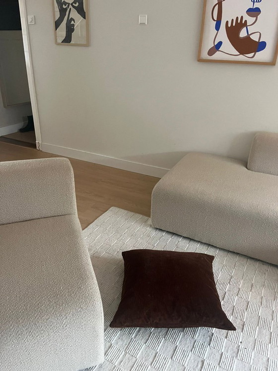 Image 1 of Divano chaise longue Hay Mags - Tessuto torba, colore sabbia