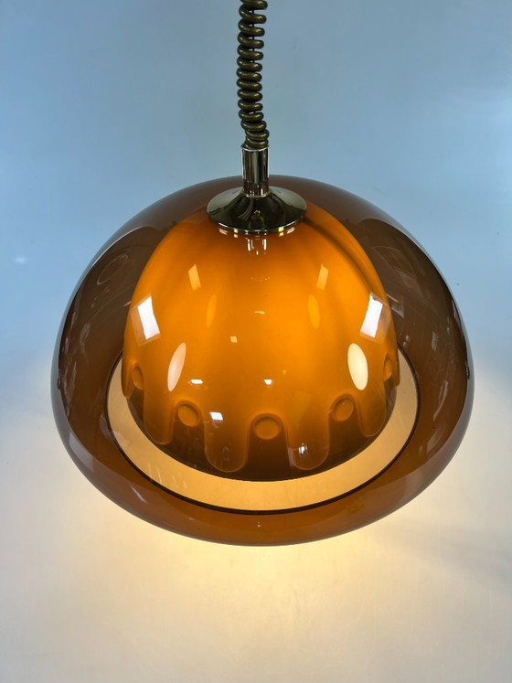 Image 1 of Lampe à suspension vintage italienne, Meblo Italie, 1970