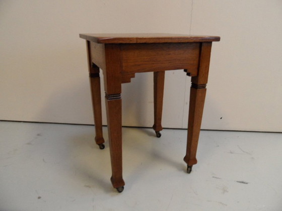 Image 1 of Vintage oak side table