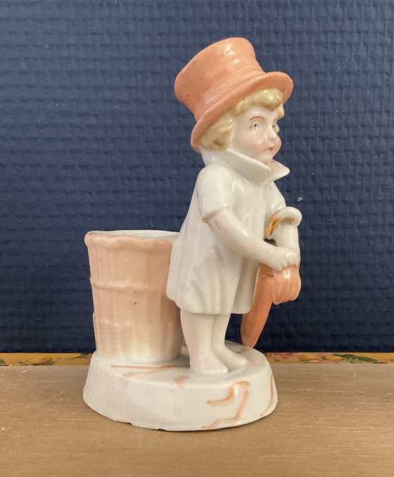 Image 1 of Lot de 2 pyrogènes de la fin du XIX ème siècle , porcelaine polychrome 