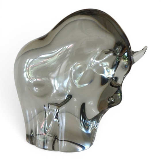 Image 1 of Escultura de toro de cristal de Murano de Livio Seguso, 1970