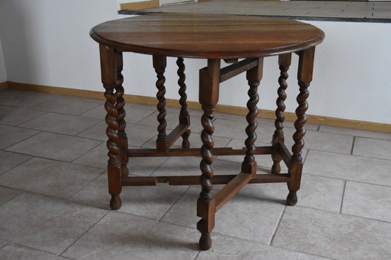 Image 1 of Solid Oak English Hanging Table