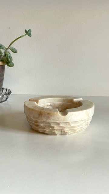 Image 1 of French Brutalist Vintage Marble Ashtray