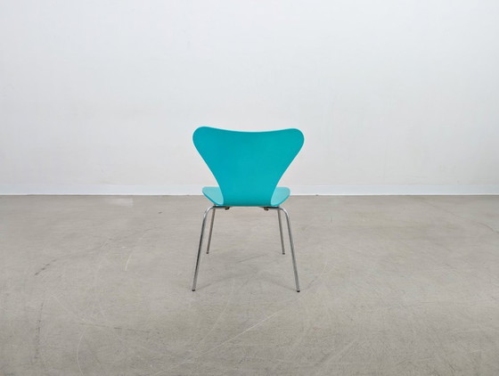 Image 1 of Sedia Fritz Hansen Serie 7 Turchese 3107 Sedia Arne Jacobsen