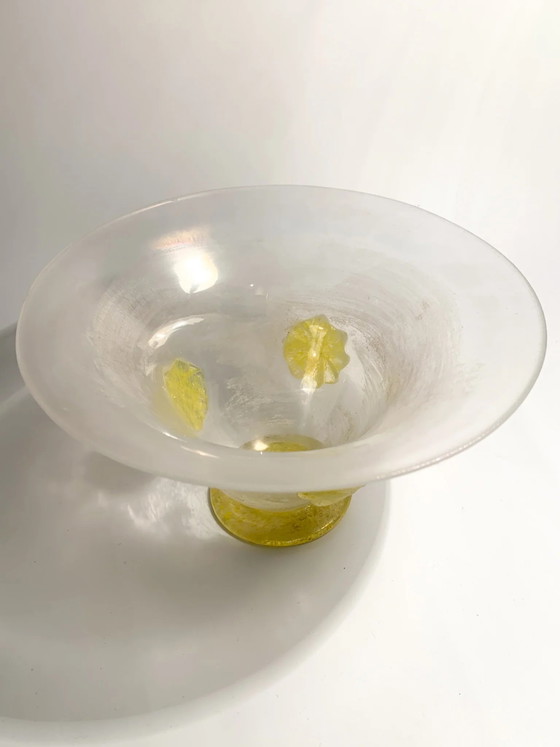Vaso in Vetro Murano Scavo Giallo Iridiscente, Anni '40 – Vasi (photo 2 of 10)
