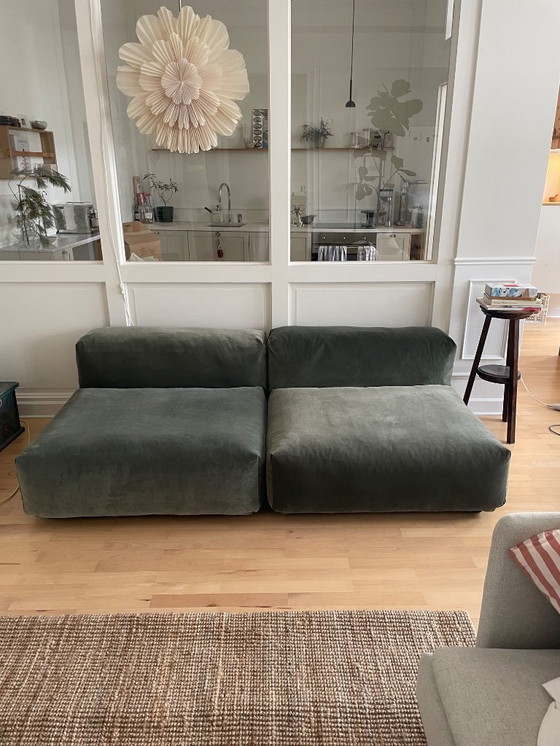 Image 1 of Vetsak Sofa Couch Suave Pine Green Zitting Zijkussen Groot Loungekussen