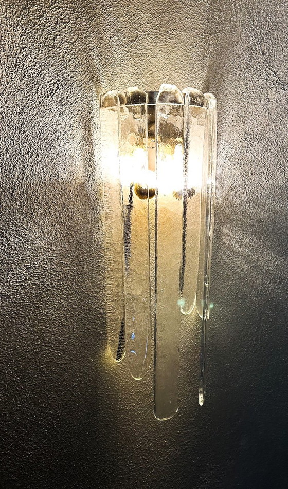 Vintage large Mazegga wall light Nason, Mazzega, Brass, Murano Glass, Gold (photo 13 of 15)