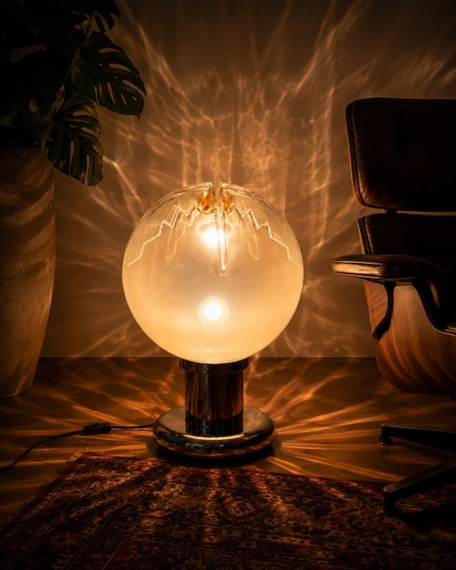 XXL Murano Table Lamp Attributed to Toni Zuccheri for AV Mazzega 70s