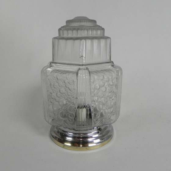 Image 1 of Plafonnier Art Déco, modèle gratte-ciel, Muller Frères par Francis Hubert, années 1930