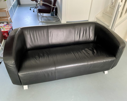 Rolf Benz 6000 Leather 2.5 Seater Sofa Black