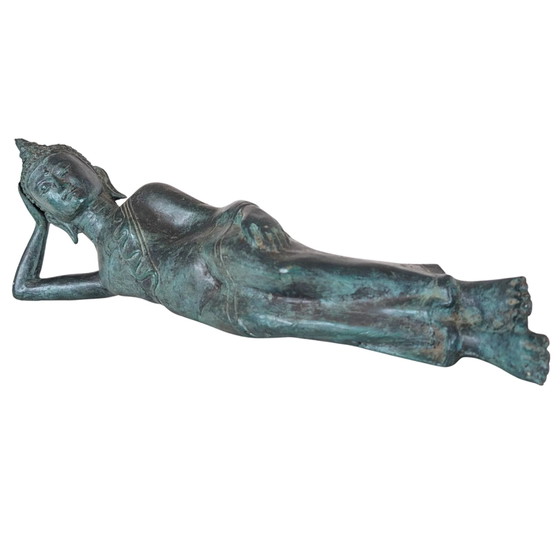 Antiker liegender Bronze-Buddha – 55cm – Bildhauerei (photo 2 of 7)