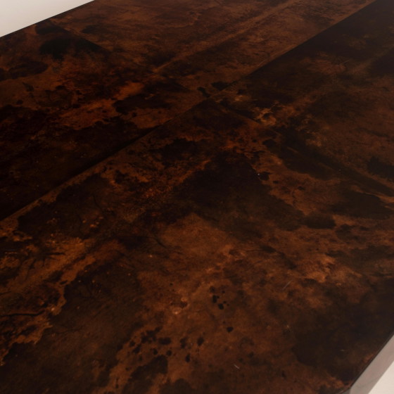 Mesa de comedor de pergamino Mod. 2007D de Willy Rizzo & Nucci Valsecchi para TURA Milano – Mesas de comedor (photo 5 of 20)