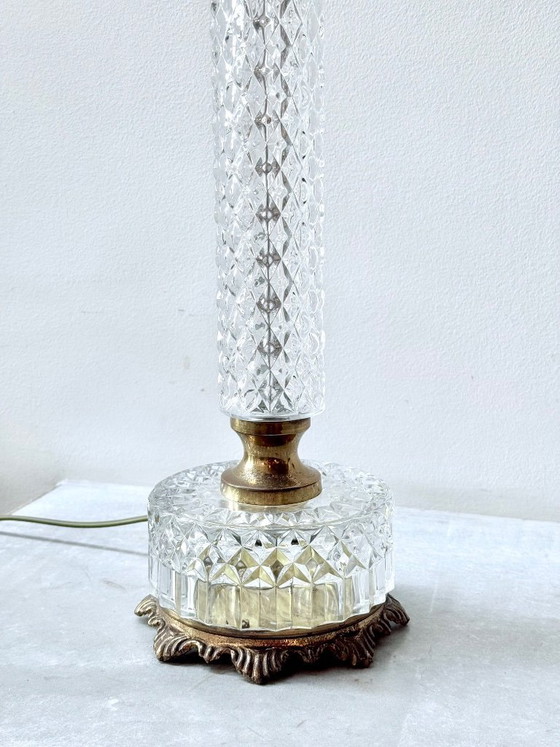 Image 1 of Lampe aus Glas und Messing aus den 1960er Jahren