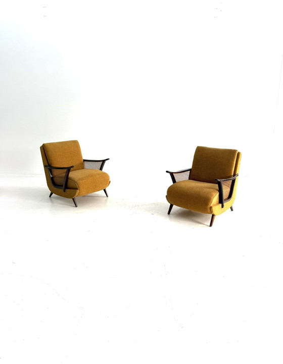 Set of 2 Vintage Armchairs, 1960s – Wood, Metal (photo 11 of 12)