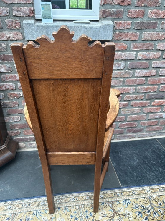 Antique solid oak arm(monastery)chair – Armchairs, Wood (photo 2 of 6)