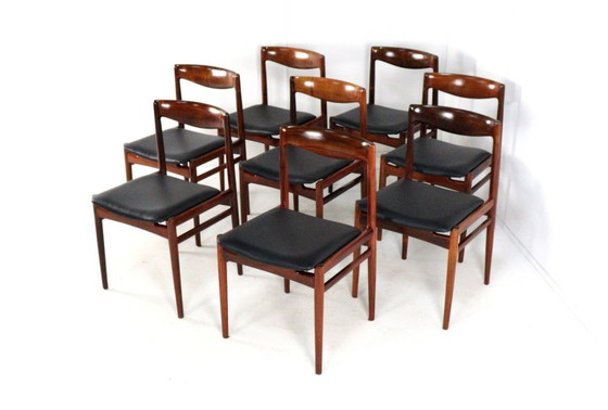Image 1 of Set of 8 Rosewood Chairs Dining Chairs 'Vesterlund' Vintage