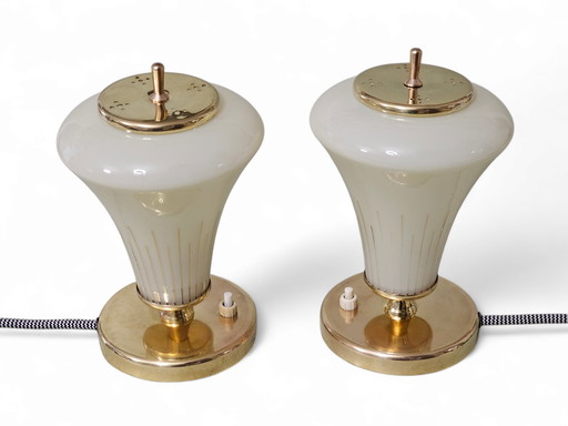 Pair of Art Deco bedside lamps, 1930s