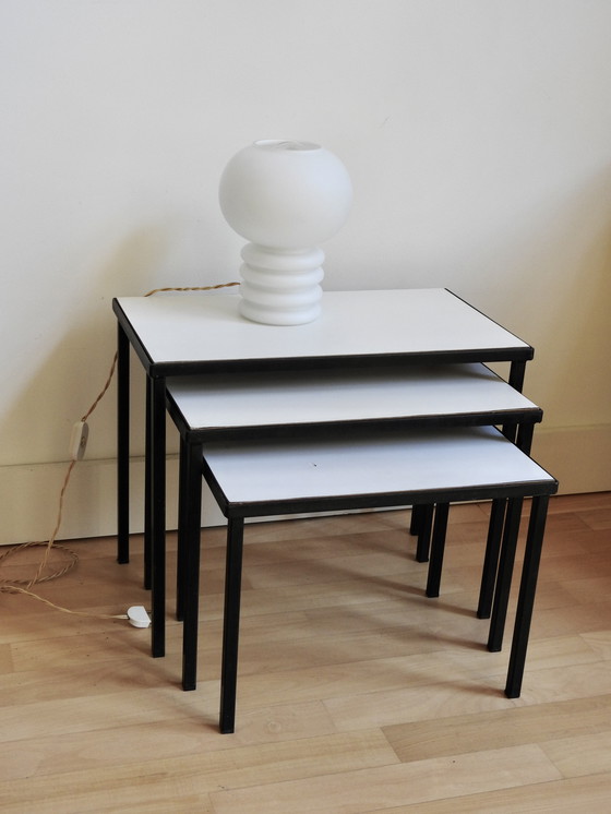 Image 1 of Set Side Tables 1960s Design - Double Sided Leaf