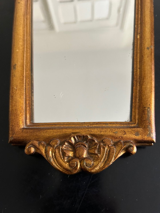 Image 1 of Golden Wood Wall Mirror