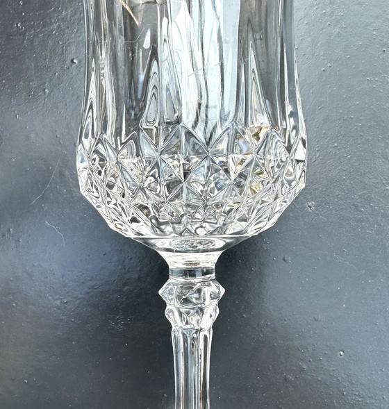 Image 1 of 12 verres à vin 15 cm Cristal d'Arques modèle Lonchamp Vintage