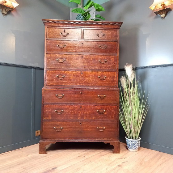 Image 1 of George III chest on chest ladekast uit 1830