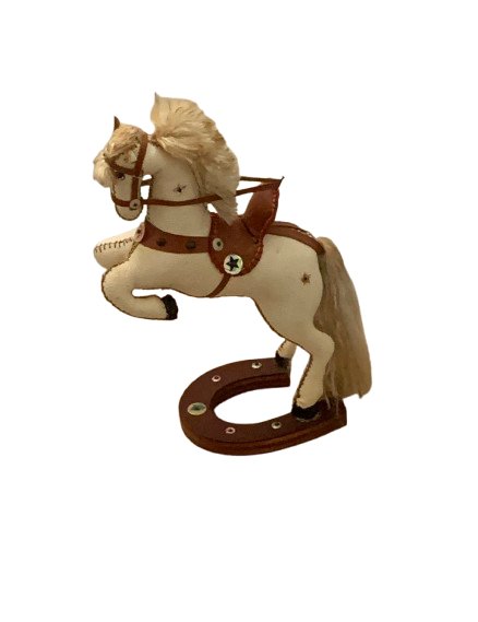 Colección Rara de Arte Ecuestre Miniatura Francés – Caballo Encabritado en Moleskine Gofrada (Mediados del (photo 3 of 27)