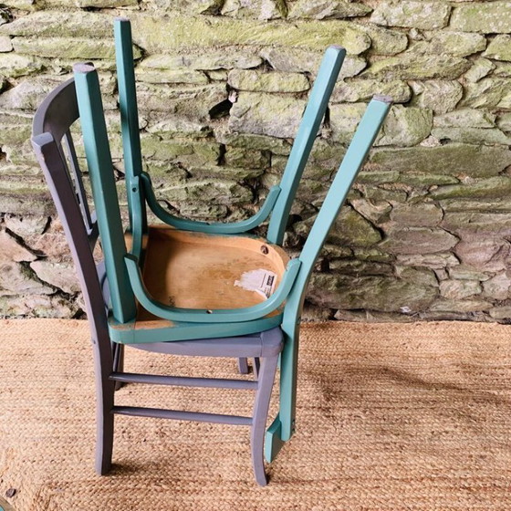 Image 1 of Set aus vier ungleichen Bistrostühlen