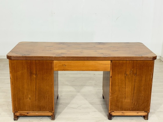 Image 1 of Beautiful Art Deco desk / vintage office desk / work table / table