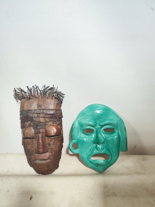 Masque décoratif en céramique italienne – decoratieve objecten, Ceramic (photo 2 of 6)