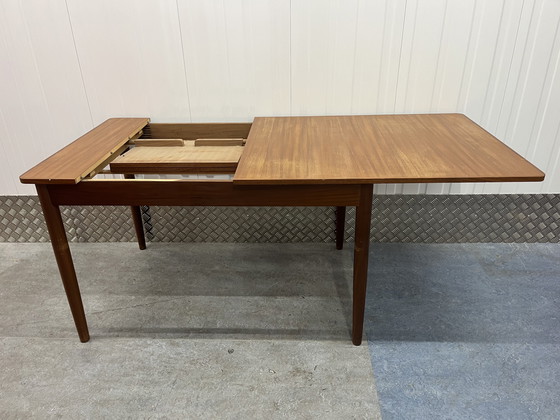 Image 1 of Table de salle à manger extensible Mid Century en bois de teck