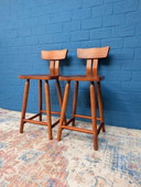 Vintage brutalistische barkrukken, jaren 60
