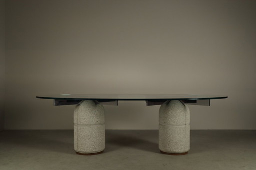 Table à manger Giovanni Offredi « Paracarro » pour Saporiti Italia, années 1970