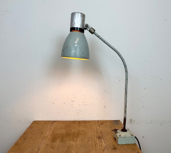 Image 1 of Grey Industrial Table Lamp from Elektrosvit, 1970s