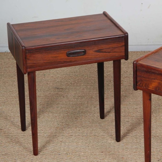 Image 1 of Pareja de mesitas de noche escandinavas en palisandro de Río, 1960