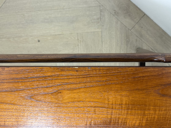 Image 1 of Tavolino da caffè vintage di metà secolo con piano in formica reversibile, impiallacciatura in teak