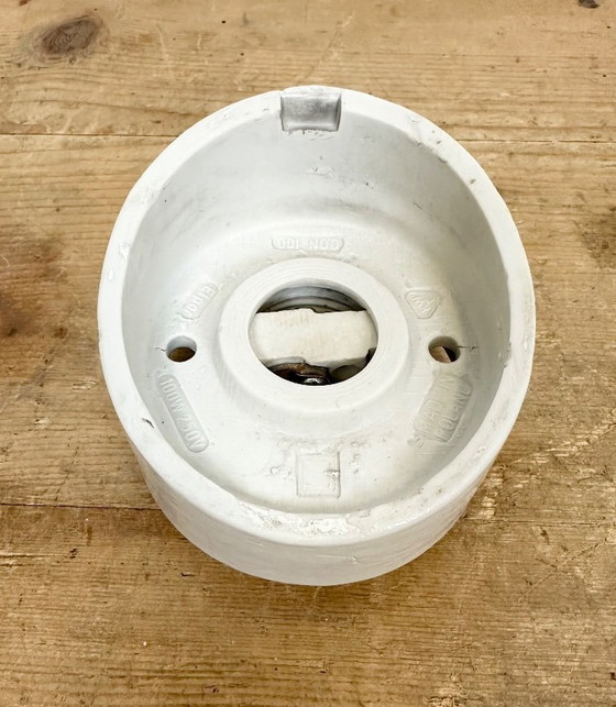 Image 1 of Applique murale vintage en porcelaine blanche, années 1970