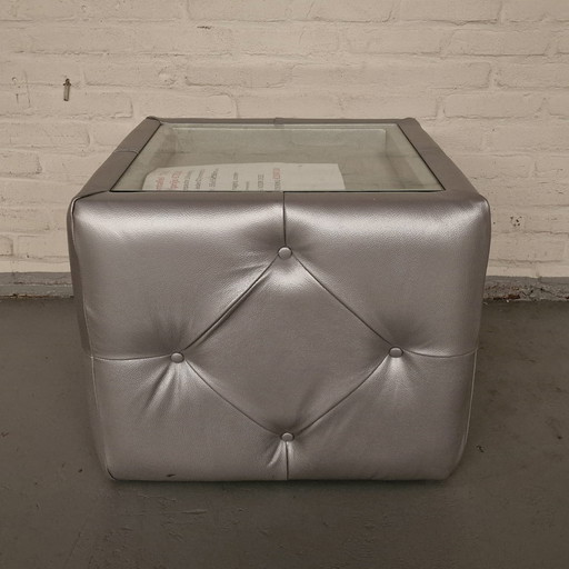 Pouffe Table - Silver