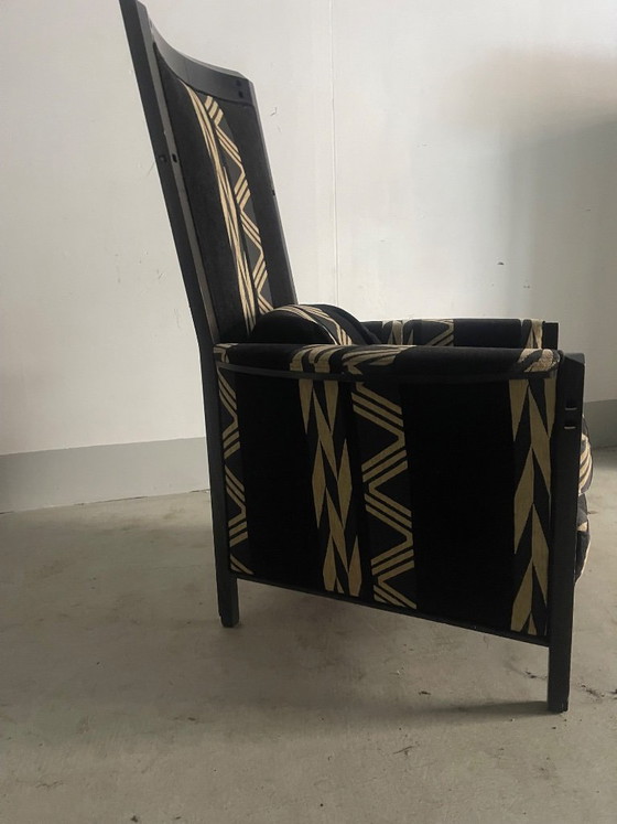 Sillón de respaldo alto Giorgetti Galaxy ‘Peggy’ – Umberto Asnago – Sillones, Textile, Wood (photo 2 of 5)
